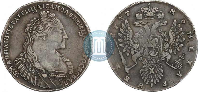 Фото 1 рубль 1737 года  "Тип 1735 года"