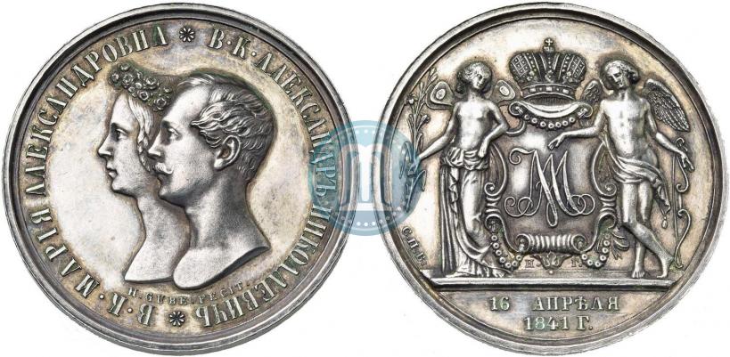 Picture 1 rouble 1841 year СПБ-НГ "In the memory of the wedding of the crown prince"