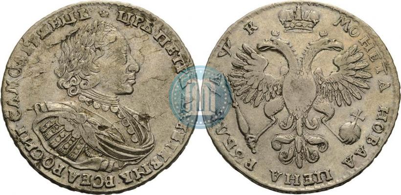 Фото 1 рубль 1720 года OK "Портрет в латах"