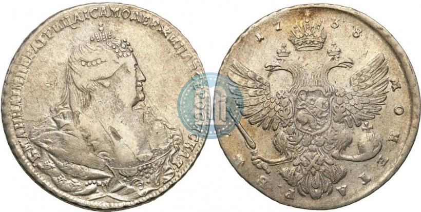 Picture 1 rouble 1738 year  "Moscow type"