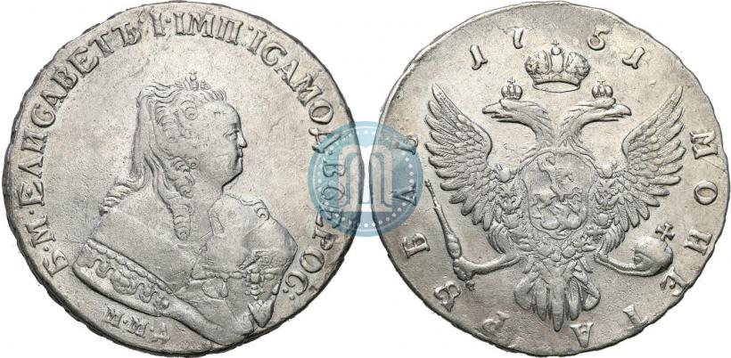 Picture 1 rouble 1751 year ММД 