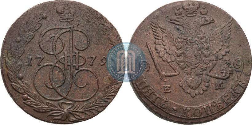 Picture 5 kopecks 1779 year ЕМ 