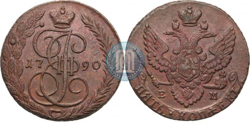 Фото 5 копеек 1783 года ЕМ 