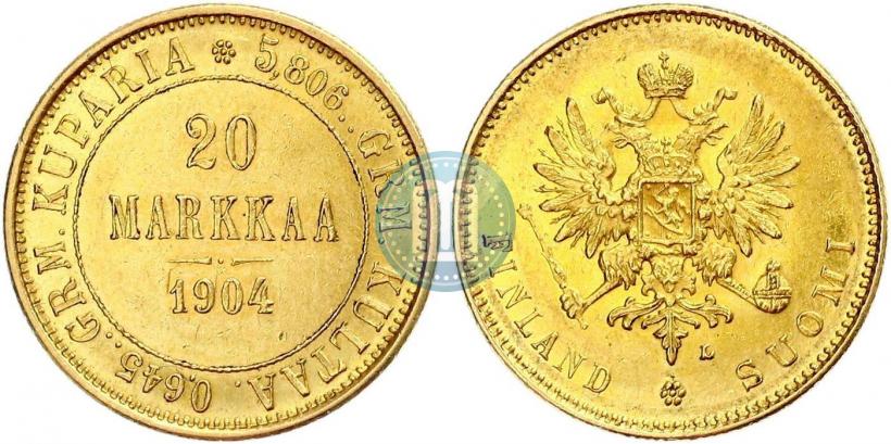 Picture 20 markkaa 1904 year L 