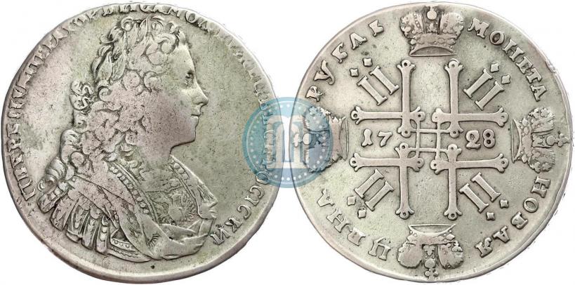 Picture 1 rouble 1728 year  "Type of 1728"