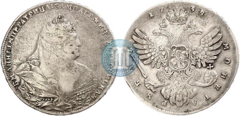 Фото 1 рубль 1738 года  "Московский тип"
