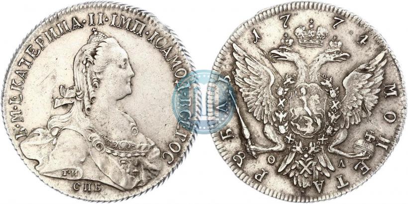 Picture 1 rouble 1774 year СПБ-ФЛ 