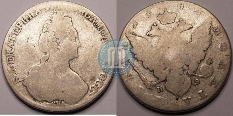 Picture 1 rouble 1781 year СПБ-ИЗ 