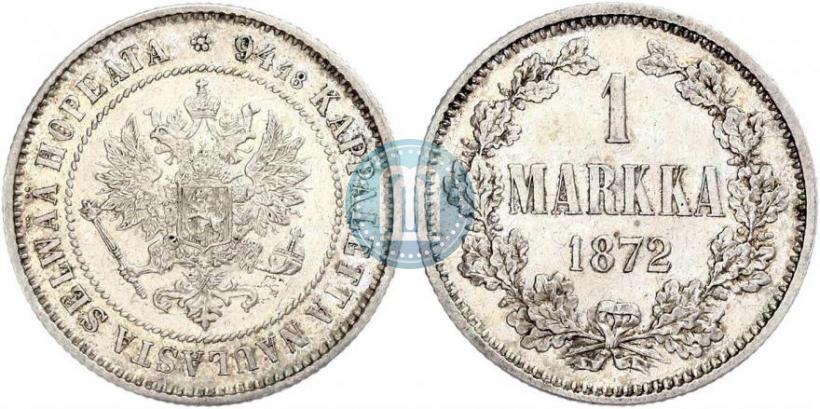 Picture 1 markka 1872 year S 
