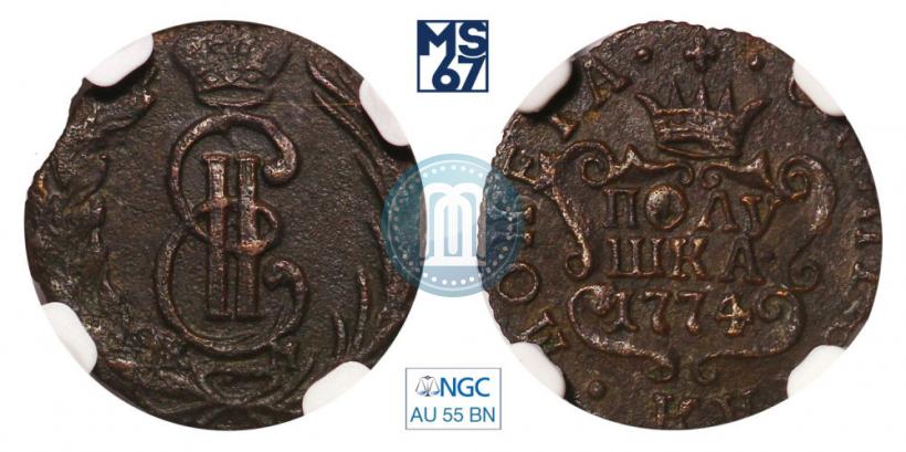 Фото Полушка 1774 года КМ 