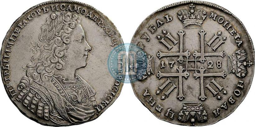 Фото 1 рубль 1728 года  "Тип 1728"