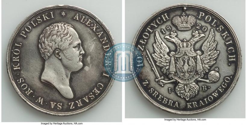 Picture 10 złotych 1820 year IB 