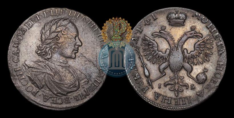 Фото 1 рубль 1719 года OK-IL-L "Портрет в латах"