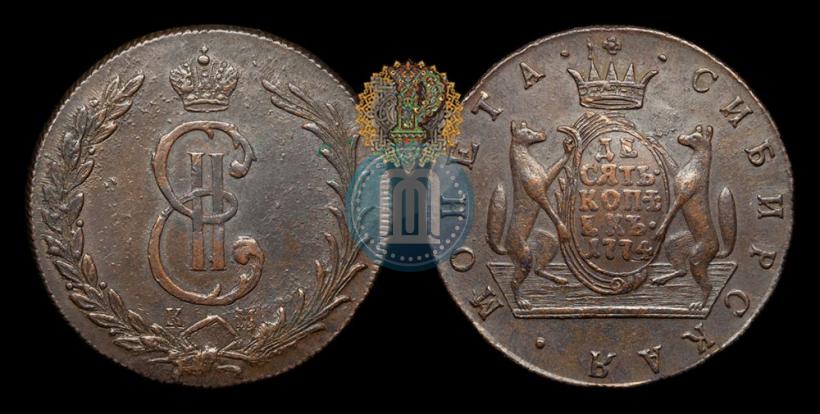 Фото 10 копеек 1774 года КМ 