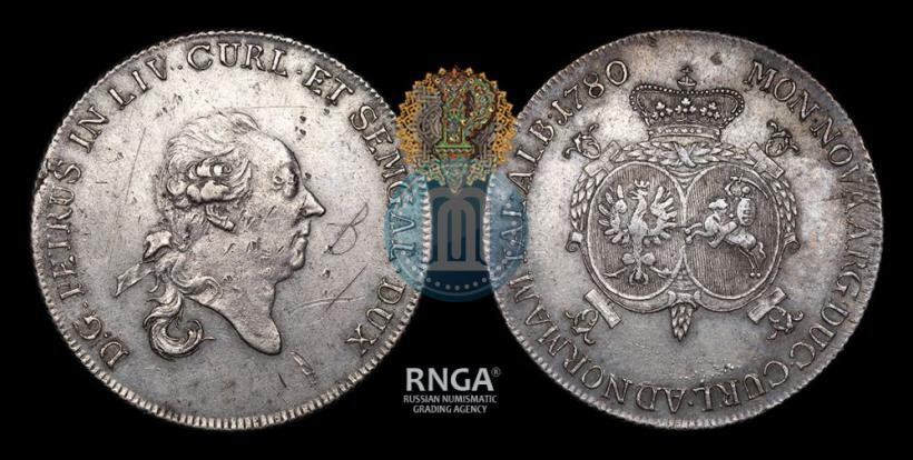 Picture Thaler 1780 year  "Peter von Biron. Courland"