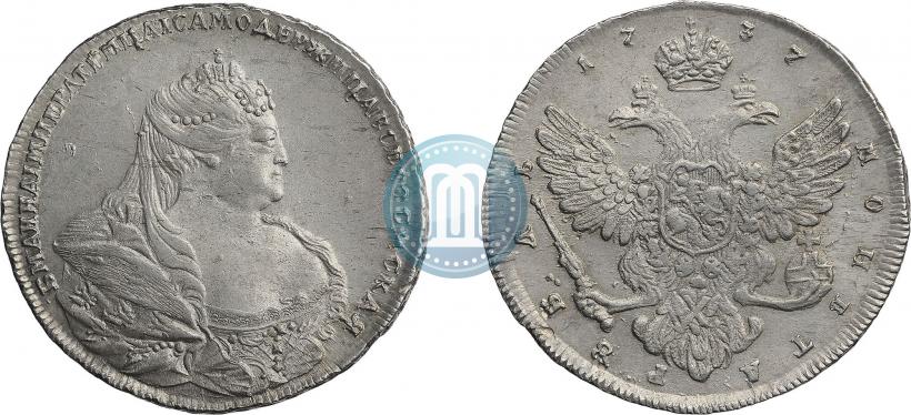 Picture 1 rouble 1737 year  "Moscow type"
