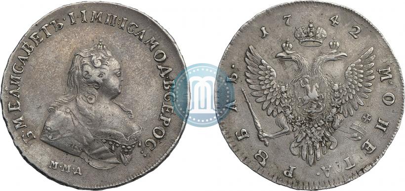 Picture 1 rouble 1742 year ММД 