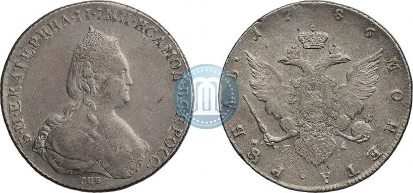 Picture 1 rouble 1786 year СПБ-ЯА 