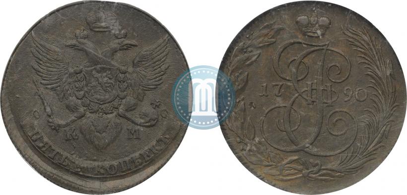 Picture 5 kopecks 1790 year КМ 