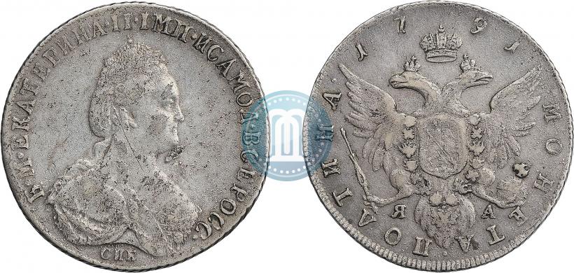 Picture Poltina 1791 year СПБ-ЯА 