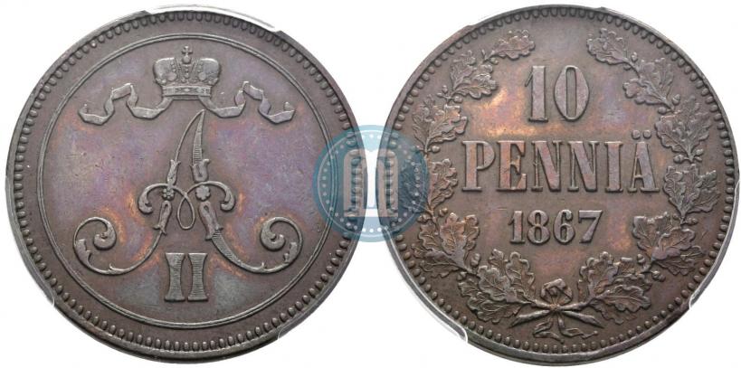 Picture 10 pennia 1867 year  