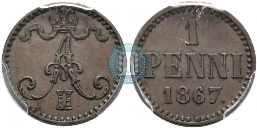 Фото 1 пенни 1867 года  