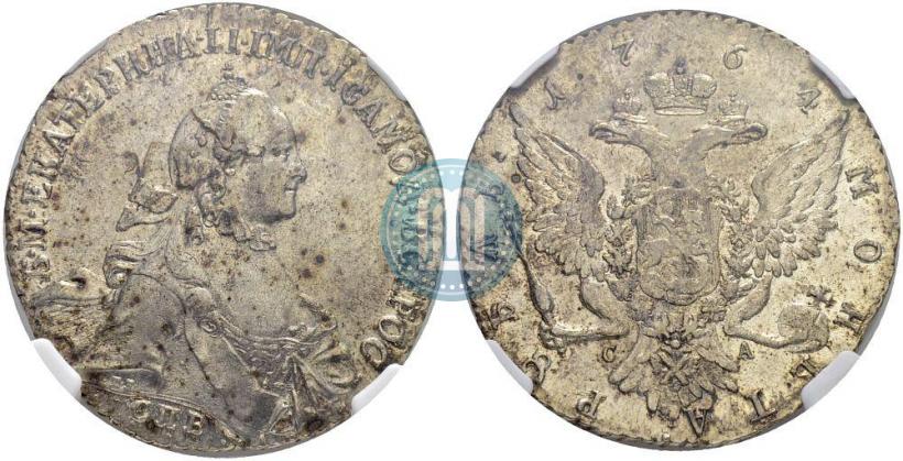 Picture 1 rouble 1764 year СПБ-СА 