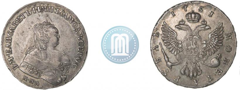 Picture 1 rouble 1751 year ММД 