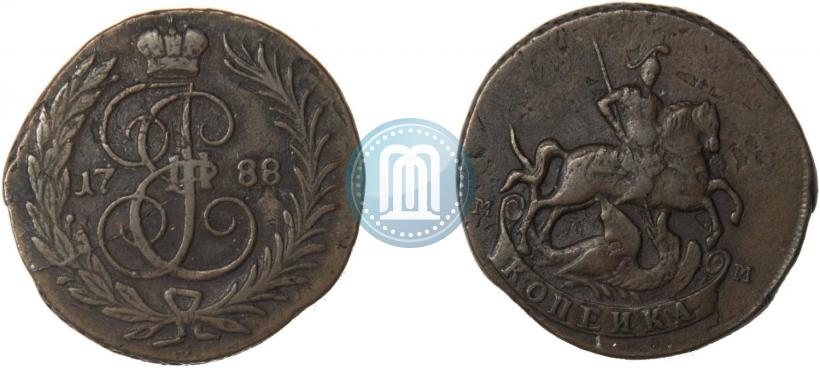 Фото 1 копейка 1788 года ММ 