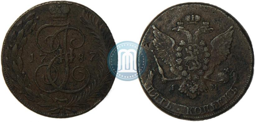 Picture 5 kopecks 1787 year ТМ 
