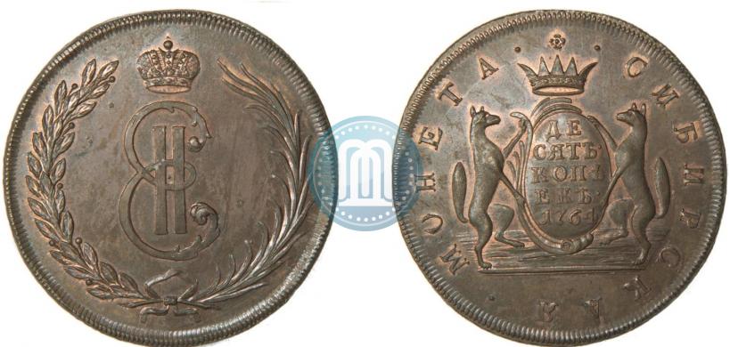 Picture 10 kopecks 1764 year  