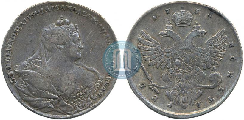 Picture 1 rouble 1737 year  "Moscow type"