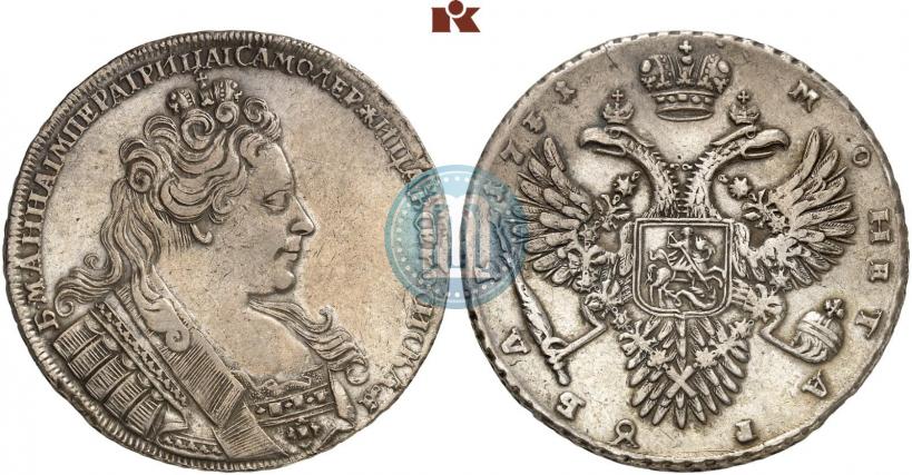 Фото 1 рубль 1731 года  