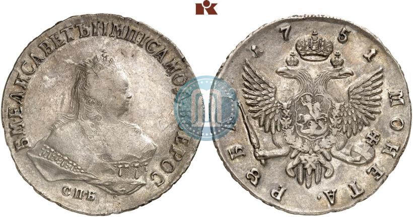 Picture 1 rouble 1751 year СПБ 