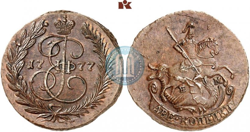 Фото 2 копейки 1777 года ЕМ 