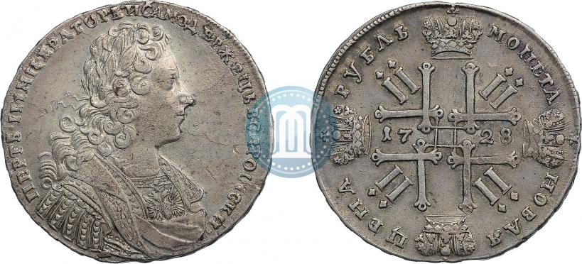 Фото 1 рубль 1728 года  "Тип 1728"