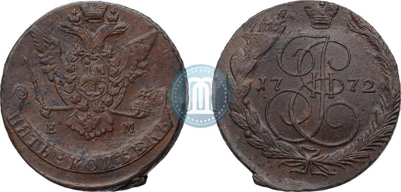 Фото 5 копеек 1772 года ЕМ 