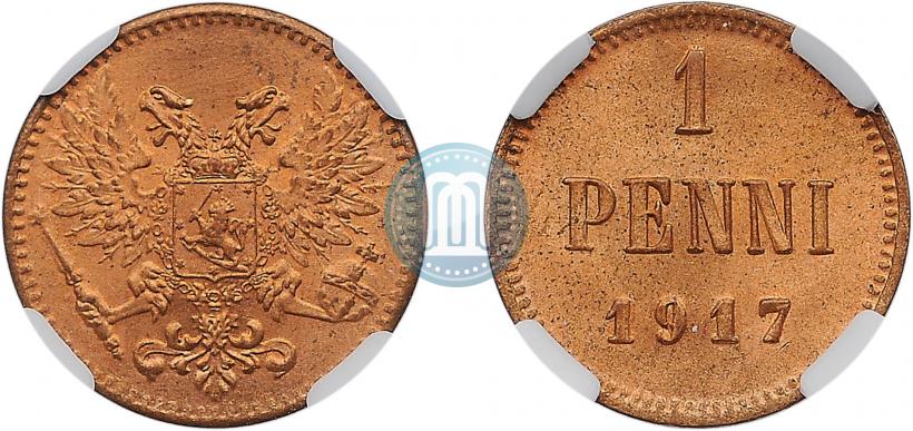 Фото 1 пенни 1917 года  