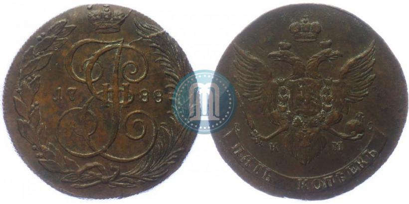 Picture 5 kopecks 1788 year КМ 