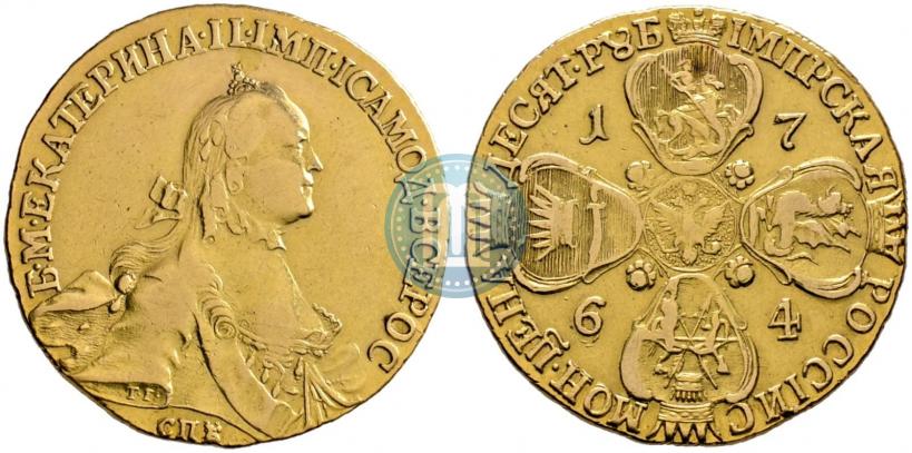 Picture 10 roubles 1764 year СПБ 