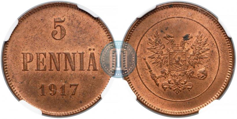 Фото 5 пенни 1917 года  