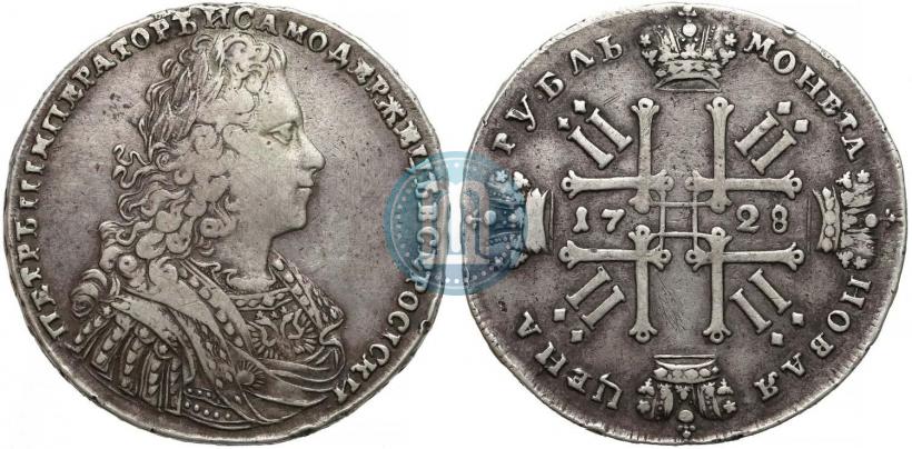 Фото 1 рубль 1728 года  "Тип 1728"