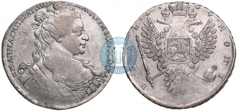 Фото 1 рубль 1734 года  "Тип 1734 года"