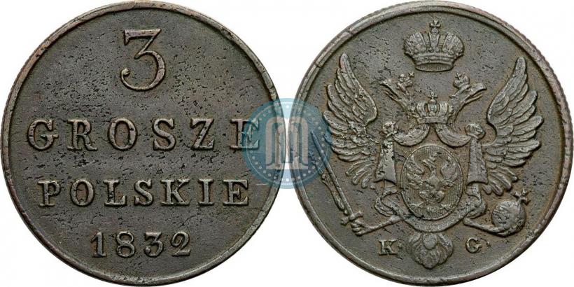 Picture 3 grosze 1832 year KG 