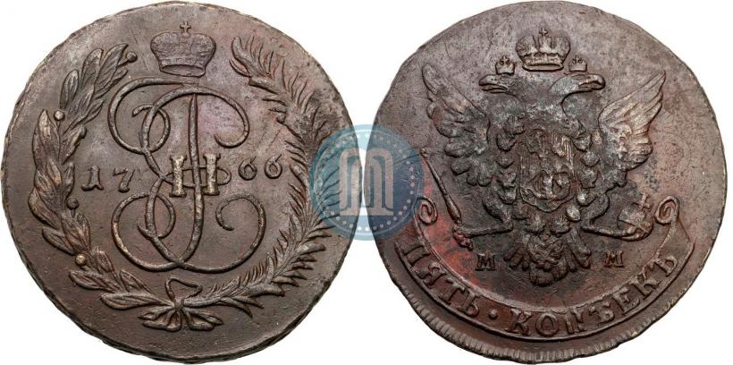 Picture 2 kopecks 1766 year ММ 