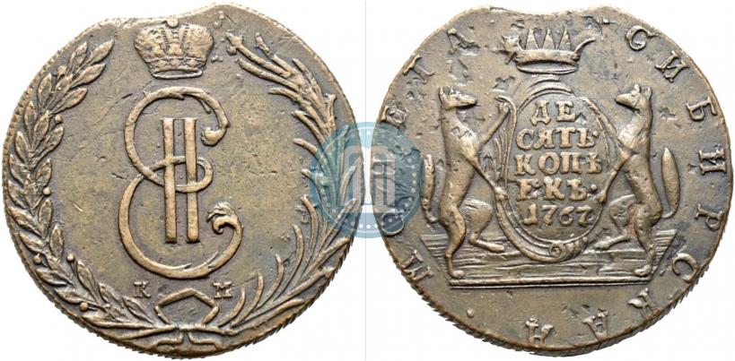 Picture 10 kopecks 1767 year КМ 
