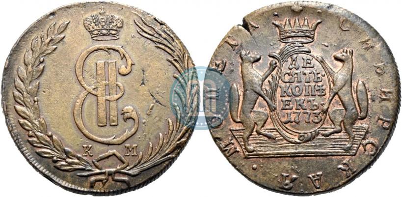 Picture 10 kopecks 1773 year КМ 