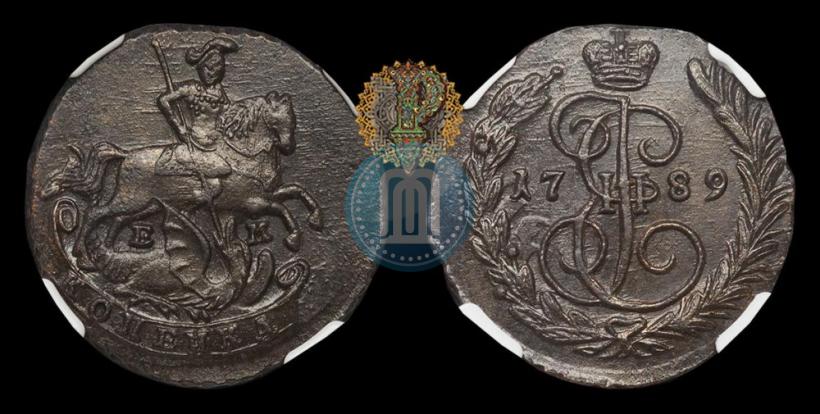 Picture 1 kopeck 1789 year ЕМ 