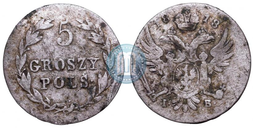 Picture 5 groszy 1818 year IB 