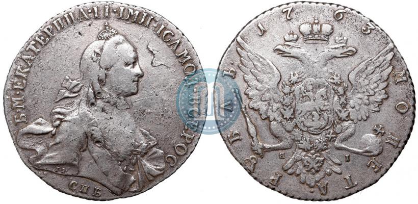 Picture 1 rouble 1763 year СПБ-ЯI 